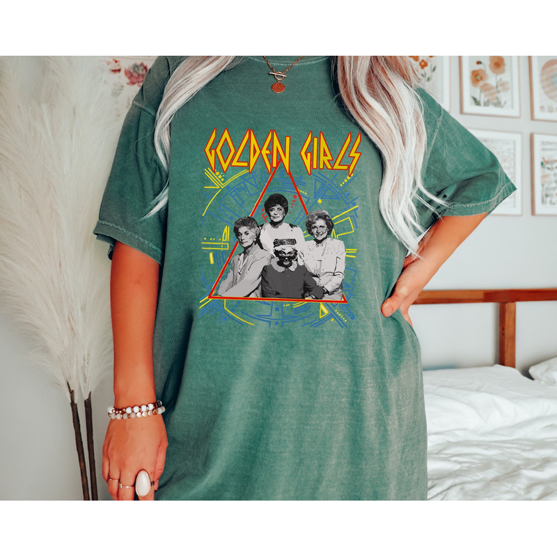 Comfort Colors® Def Leppard Golden Girls Shirt, Music TV Crossover, Vintage TV Show Shirt, Band Inspired Tee, Unique Fan Gift - 1.jpg