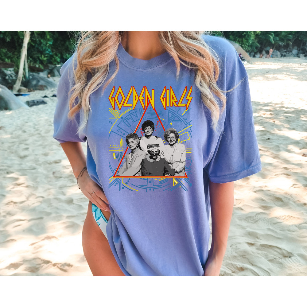 Comfort Colors® Def Leppard Golden Girls Shirt, Music TV Crossover, Vintage TV Show Shirt, Band Inspired Tee, Unique Fan Gift - 2.jpg