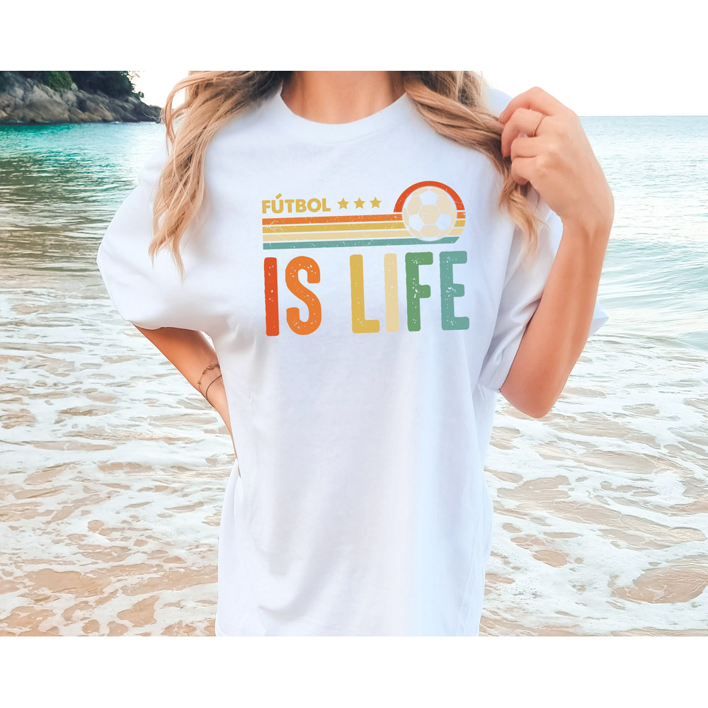 Comfort Colors® Futbol Lover Shirt, Soccer Fan Tee, Vintage Sports Shirt, Football Humor Top, Futbol Is Life, Unisex Soccer Shirt - 2.jpg