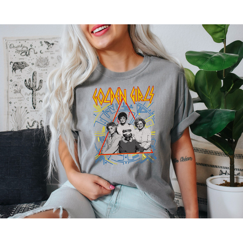 Comfort Colors® Def Leppard Golden Girls Shirt, Music TV Crossover, Vintage TV Show Shirt, Band Inspired Tee, Unique Fan Gift - 4.jpg