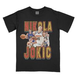 vintage 90s bootleg style nikola jokic t-shirt