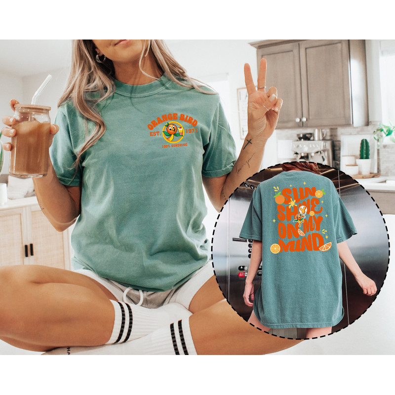 Comfort Colors® Orange Bird Sunshine Shirt, Disney Orange Bird Shirt, Beach Shirt, Summer Vacation Shirt, Flower and Garden Festival 2023 - 1.jpg