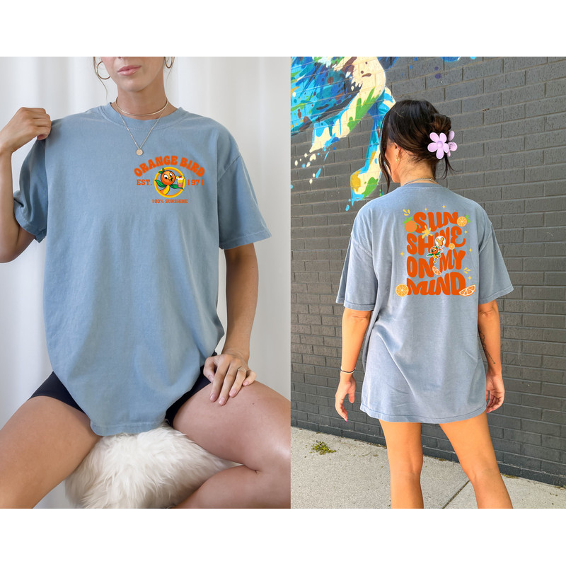 Comfort Colors® Orange Bird Sunshine Shirt, Disney Orange Bird Shirt, Beach Shirt, Summer Vacation Shirt, Flower and Garden Festival 2023 - 4.jpg