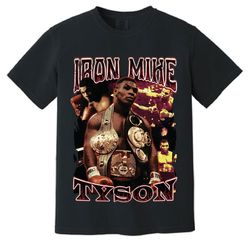 vintage iron mike tyson t-shirt - retro boxing tee