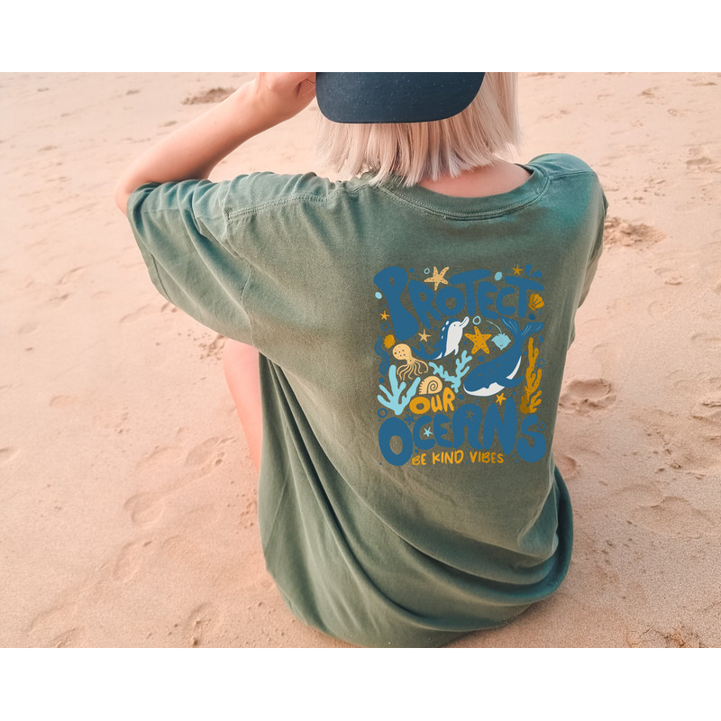 Comfort Colors® Protect Our Oceans Shirt, Respect Locals Apparel, Beach Lover Gift, Surf Style Tshirt, Eco-Friendly Apparel, Ocean Respect - 3.jpg