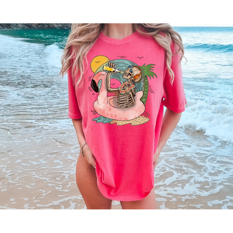 Comfort Colors® Summer Skeleton Shirt, Beach Tee, Stay Salty, Summer shirt, Vacation Beach Shirt, Summer Graphic shirt, Summer Fun Tee - 1.jpg