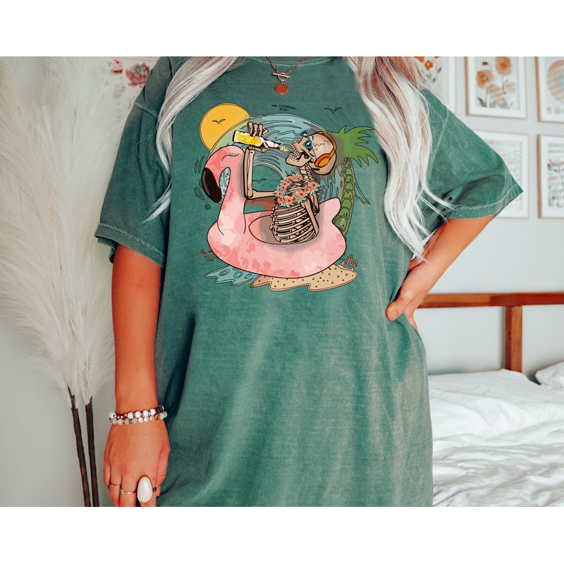 Comfort Colors® Summer Skeleton Shirt, Beach Tee, Stay Salty, Summer shirt, Vacation Beach Shirt, Summer Graphic shirt, Summer Fun Tee - 4.jpg