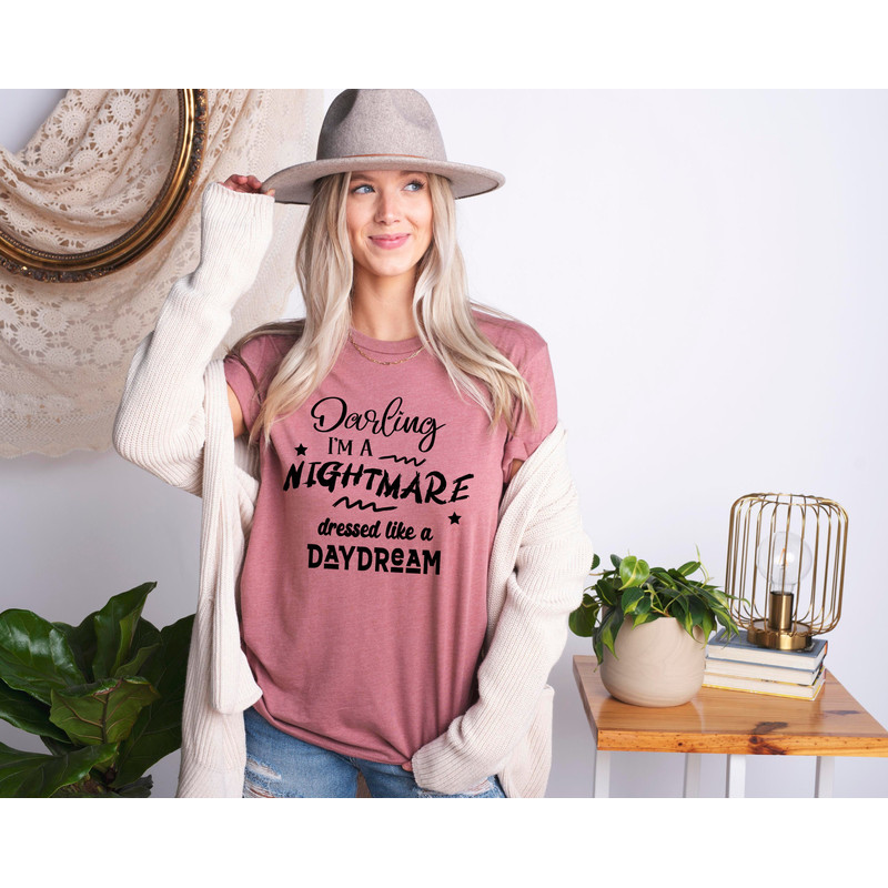 Darling I'm a Nightmare Dressed Like a Daydream Shirt, Tour Merch Tshirt Gift for Music Lovers, Blank Space Taylor Concert Tee - 4.jpg