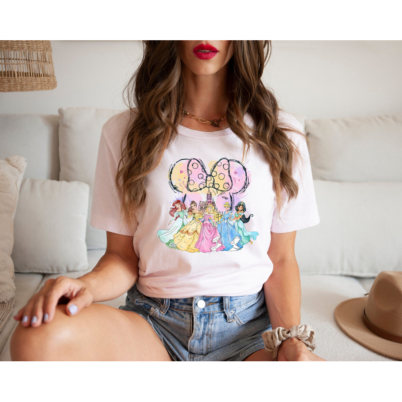 Disney Water Color Princess Shirt, Disneyworld Princess Shirt, Water Color Disney Painting Shirt, Disneyland Shirt - 1.jpg