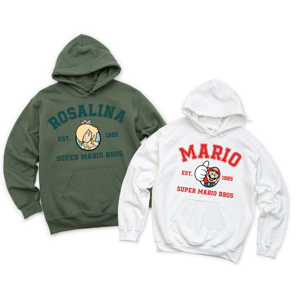 Super Mario Character Sweatshirt, Mario Luigi Yoshi Peach Bowser Toad Koopa Hoodie, Super Mario Bros Shirt, Mario Matching Shirt - 2.jpg