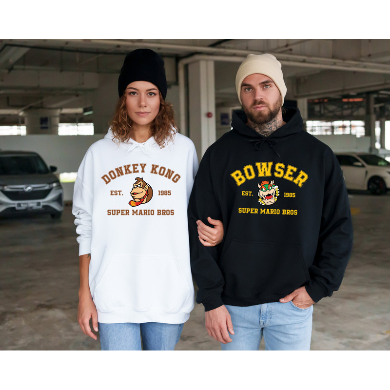 Super Mario Character Sweatshirt, Mario Luigi Yoshi Peach Bowser Toad Koopa Hoodie, Super Mario Bros Shirt, Mario Matching Shirt - 3.jpg