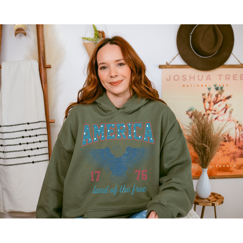 USA Sweatshirt, Summer BBQ Hoodie, Red White and Blue, America Tee, Comfort Colors® Women's 4th of July, Fourth of July Shirt T-Shirt - 2.jpg