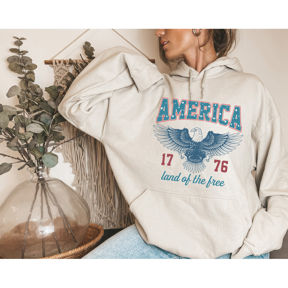 USA Sweatshirt, Summer BBQ Hoodie, Red White and Blue, America Tee, Comfort Colors® Women's 4th of July, Fourth of July Shirt T-Shirt - 3.jpg