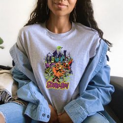 vintage scooby doo tshirt, halloween tshirt, scooby doo halloween shirt, horror movie