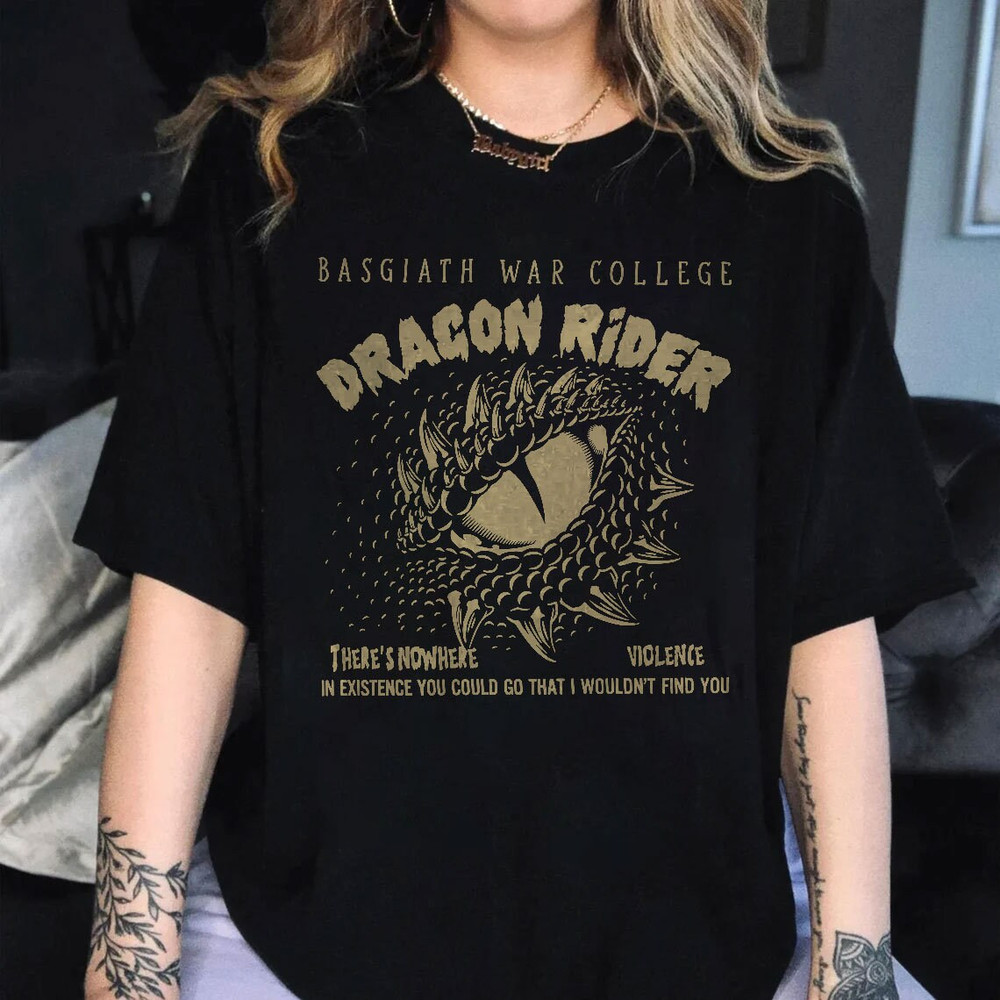 Fourth Wing Dragon Rider Basgiath War College Unisex T-Shirt, Violet Sorrengail, Rebecca Shirt, Dragon Rider Shirt - 1.jpg