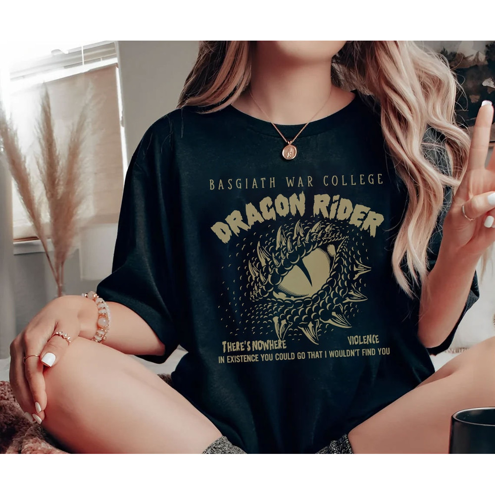 Fourth Wing Dragon Rider Basgiath War College Unisex T-Shirt, Violet Sorrengail, Rebecca Shirt, Dragon Rider Shirt - 2.jpg