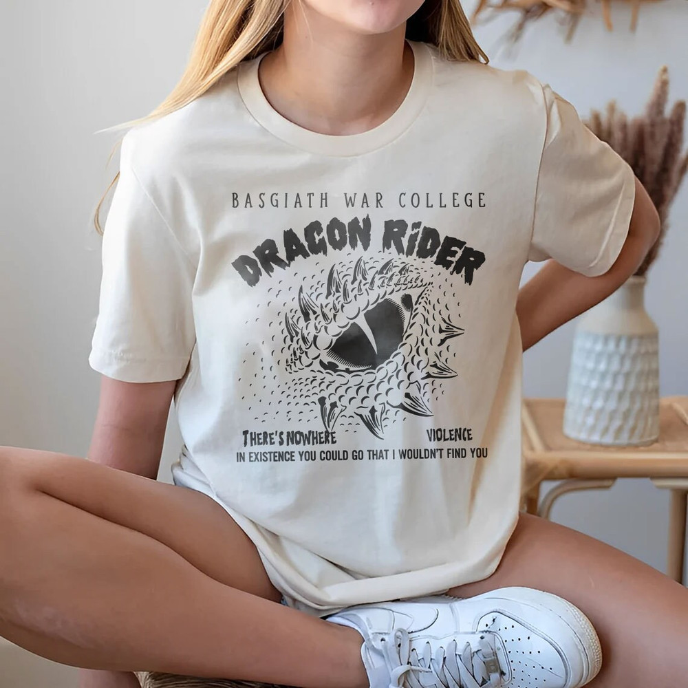 Fourth Wing Dragon Rider Basgiath War College Unisex T-Shirt, Violet Sorrengail, Rebecca Shirt, Dragon Rider Shirt - 3.jpg
