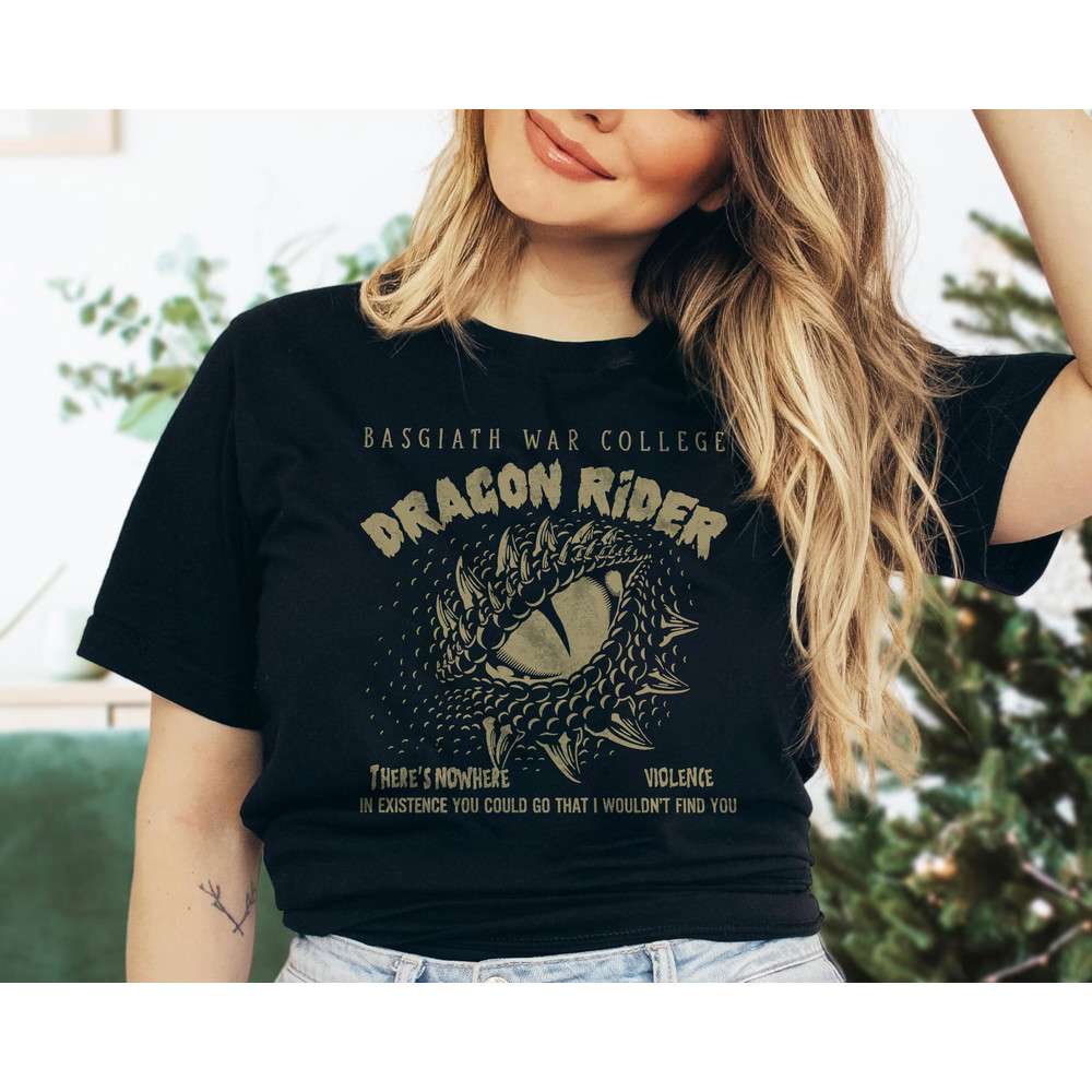 Fourth Wing Dragon Rider Basgiath War College Unisex T-Shirt, Violet Sorrengail, Rebecca Shirt, Dragon Rider Shirt - 4.jpg