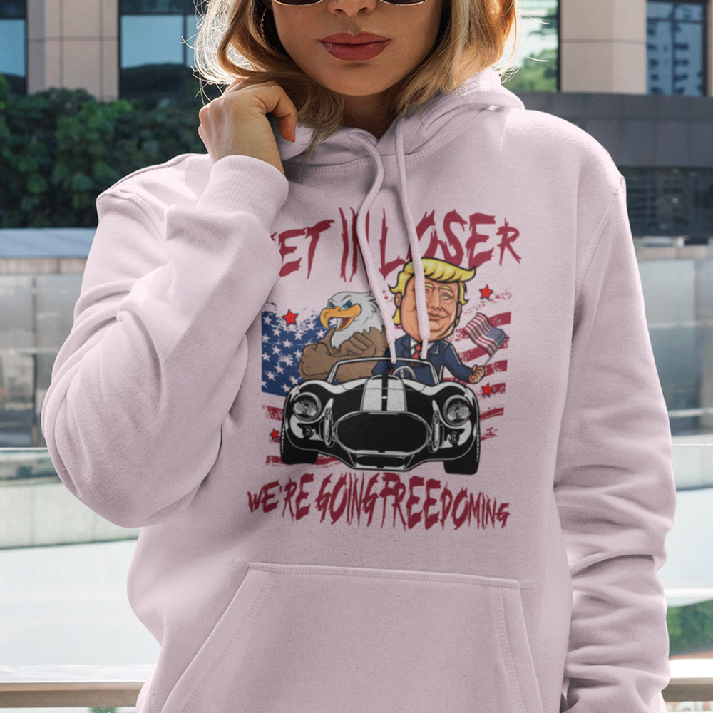 Get In Loser We're Going Freedoming 4th Of July T-Shirt, President George Washington Abraham Lincoln On A Car Shirt, Independence Day Gift - 2.jpg