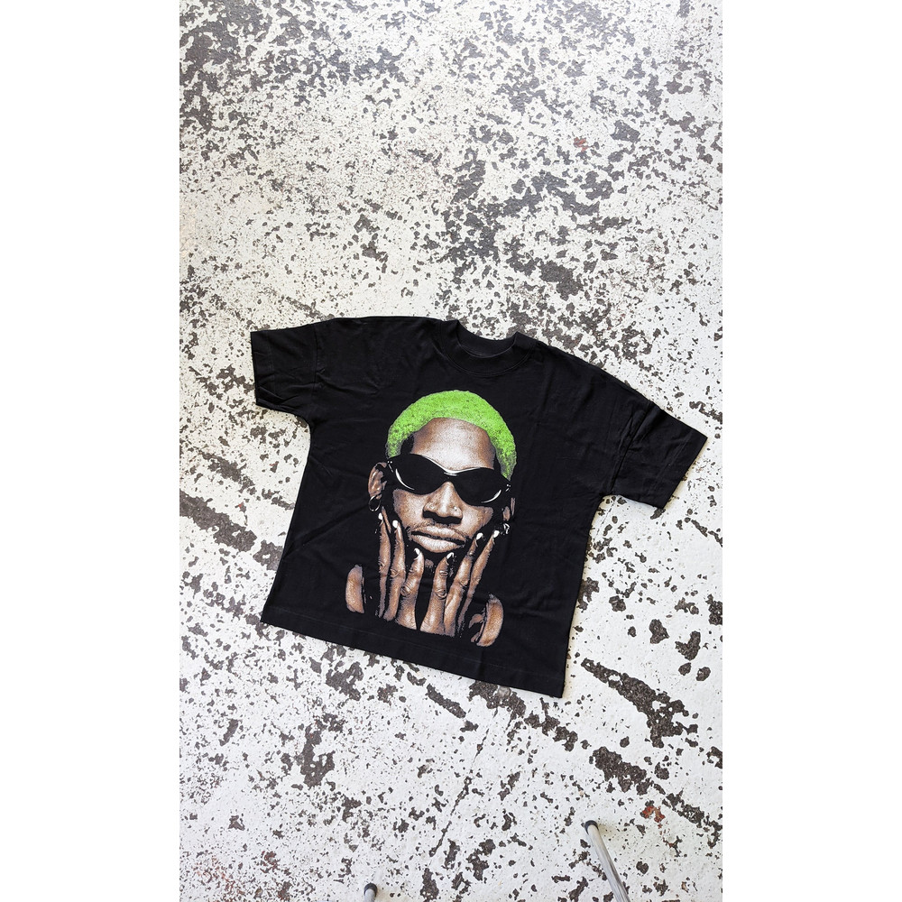 Dennis Rodman Fluo Homage T-Shirt - The Worm Vintage Bootleg Inspired Tee 90's Inspired Homage Style Throwback Tee Graphic Unisex Tee - 1.jpg