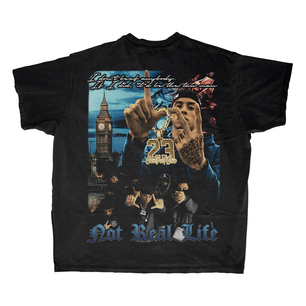 Central Cee Double Printed Rap T-shirt Vintage Bootleg Inspired Tee 90's Inspired Homage Style Throwback Tee Graphic Unisex Tee - 2.jpg