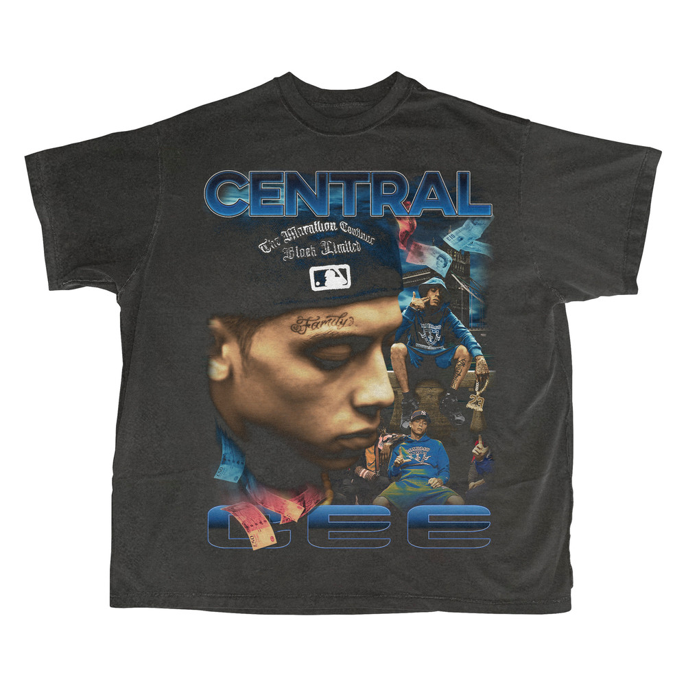 Central Cee Double Printed Rap T-shirt Vintage Bootleg Inspired Tee 90's Inspired Homage Style Throwback Tee Graphic Unisex Tee - 3.jpg