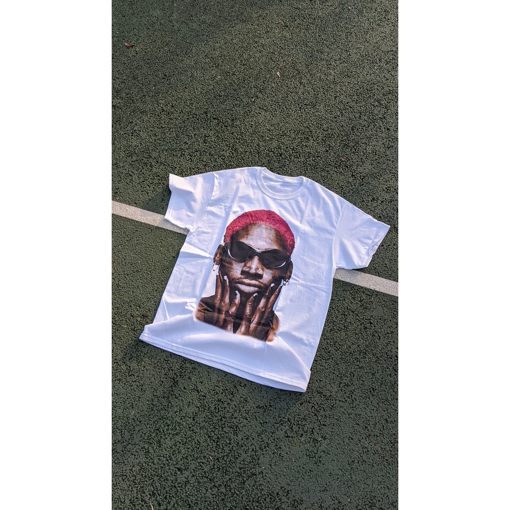 Dennis Rodman NBA Homage T-shirt Rodzilla Vintage Bootleg Inspired Tee 90's Inspired Heavyweight Homage Style Throwback Tee - 1.jpg