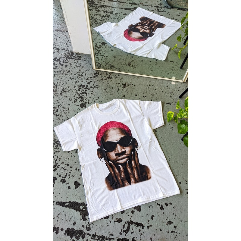 Dennis Rodman NBA Homage T-shirt Rodzilla Vintage Bootleg Inspired Tee 90's Inspired Heavyweight Homage Style Throwback Tee - 2.jpg