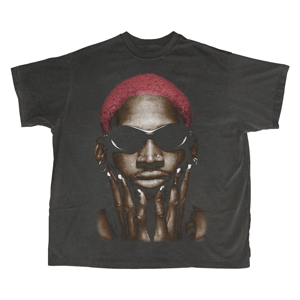 Dennis Rodman NBA Homage T-shirt Rodzilla Vintage Bootleg Inspired Tee 90's Inspired Heavyweight Homage Style Throwback Tee - 5.jpg