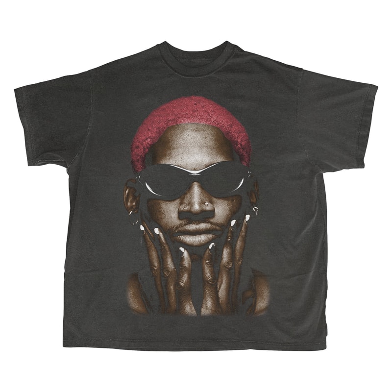 Dennis Rodman NBA Homage T-shirt Rodzilla Vintage Bootleg Inspired Tee 90's Inspired Heavyweight Homage Style Throwback Tee - 5.jpg