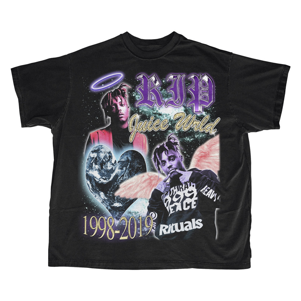 Juice World Homage T-Shirt  Hip Hop Vintage Bootleg Inspired Tee  90's Inspired Homage Style Throwback Tee  RAP Graphic Unisex Tee - 1.jpg