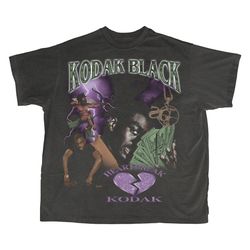kodak black rap homage t-shirt , vintage bootleg inspired tee , rap hip hop style throwback shirt , retro printed graphi