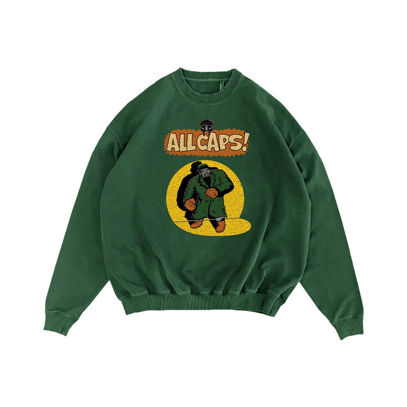 MF DOOM All Caps Oversized Crewneck  90s Inspired Sweater  Vintage Bootleg Inspired Jumper  90's Inspired Homage Style crewneck - 1.jpg