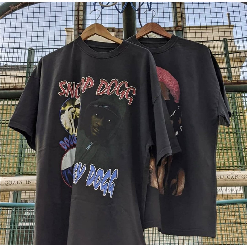 Snoop Doggy Dogg Double Printed Homage T-shirt  Vintage Bootleg Inspired Tee  RAP 90's Inspired Throwback Tee  Hip Hop Graphic Unisex Tee - 1.jpg