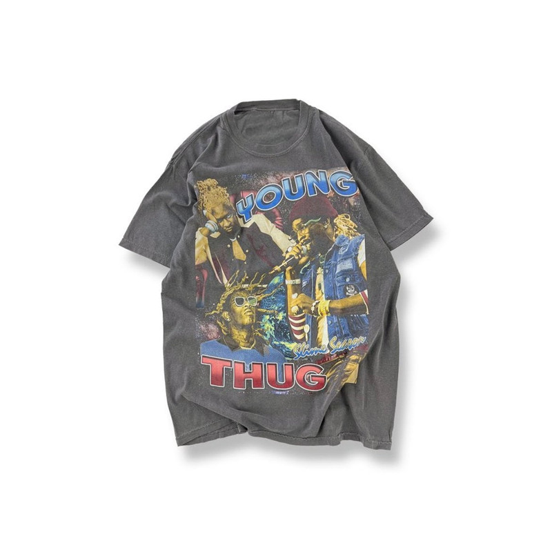Young Thug Thugger Homage T-shirt  Vintage Bootleg Inspired Tee  Hip Hop 90's Inspired Homage Style Throwback Tee  RAP Graphic Unisex Tee - 1.jpg