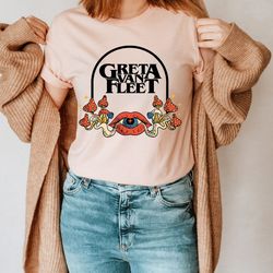 greta van fleet shirt, greta van fleet merch, greta van fleet tshirt, retro greta van fleet shirt, dream in gold tour 20