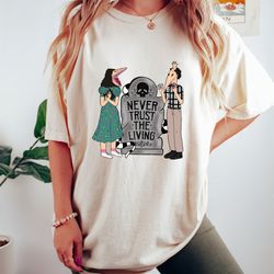 never trust the living shirt, beetlejuice tee, accidents happen tee, fall tee, trendy spooky shirt, 90s halloween shirt