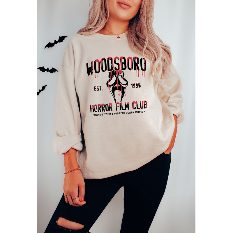 Woodsboro Horror Club Shirt, Horror Film Club Shirt, Scary Halloween Shirt, Spooky Season Shirt, Scream Ghost Shirt, Comfort Halloween Tee - 1.jpg
