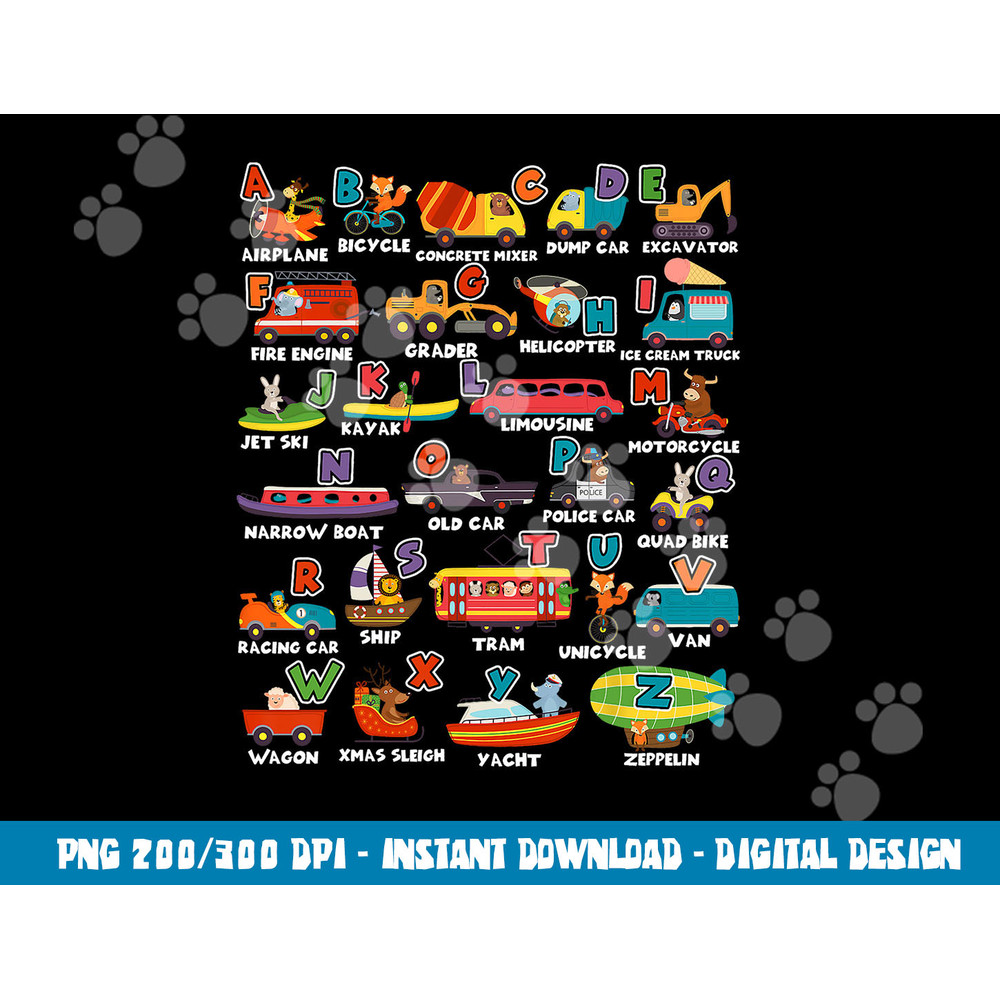 Alphabet Learning Transportation Animal Letter ABCs teacher png, sublimation copy.jpg