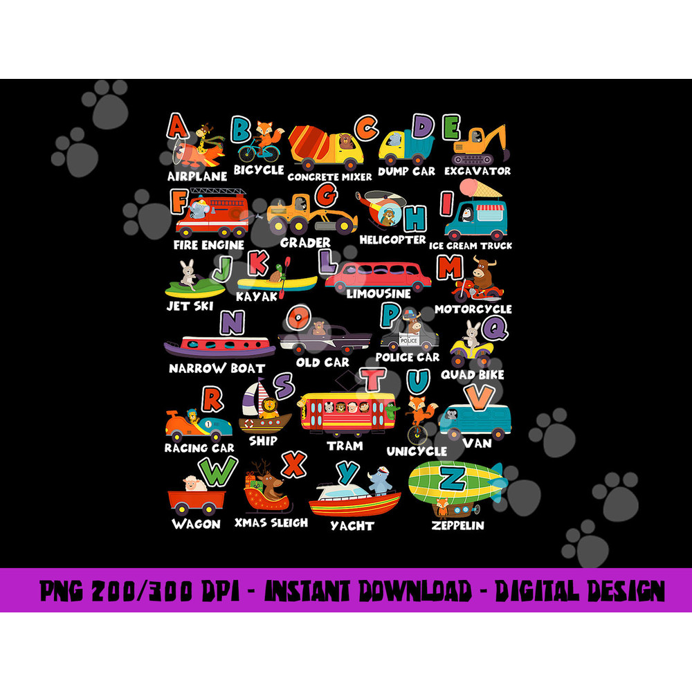 Alphabet Learning Transportation Animal Letter ABCs teacher png, sublimation copy.jpg