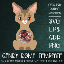 Oriental Cat | Candy Dome Template