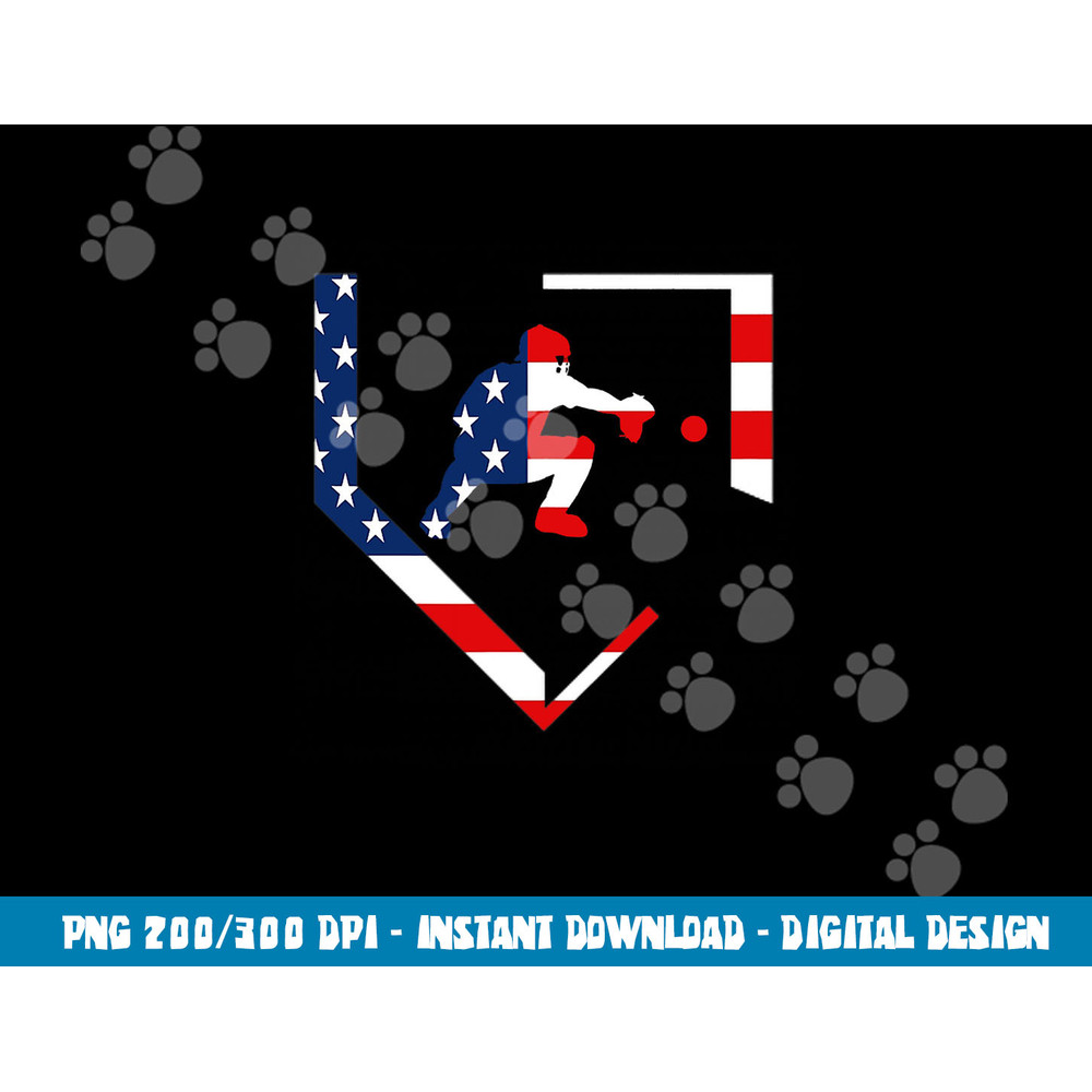 American Flag Graphic Baseball Catcher Gear Baseballin Gift png, sublimation copy.jpg
