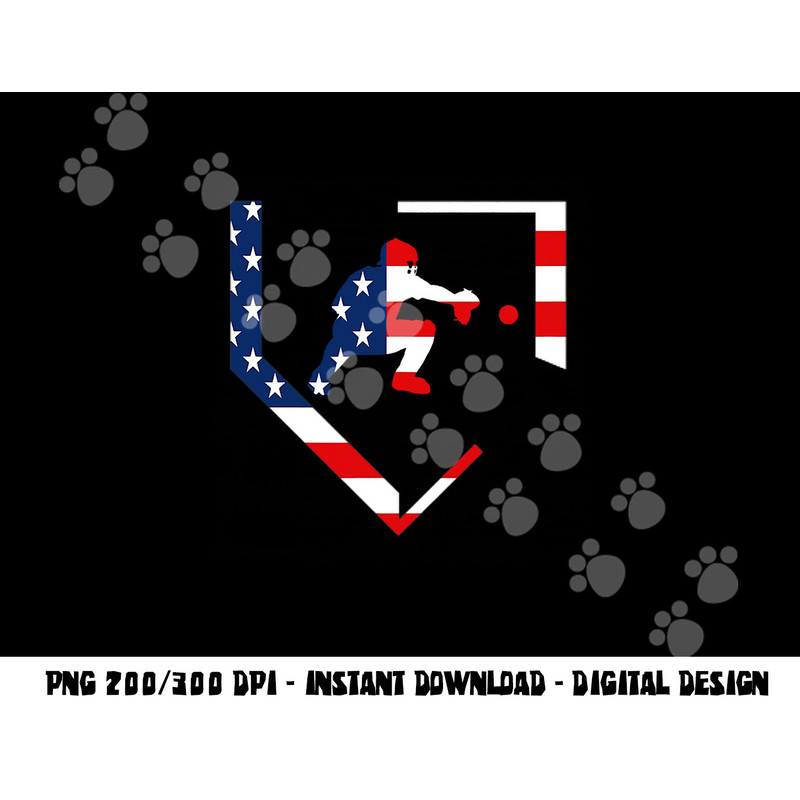 American Flag Graphic Baseball Catcher Gear Baseballin Gift png, sublimation copy.jpg