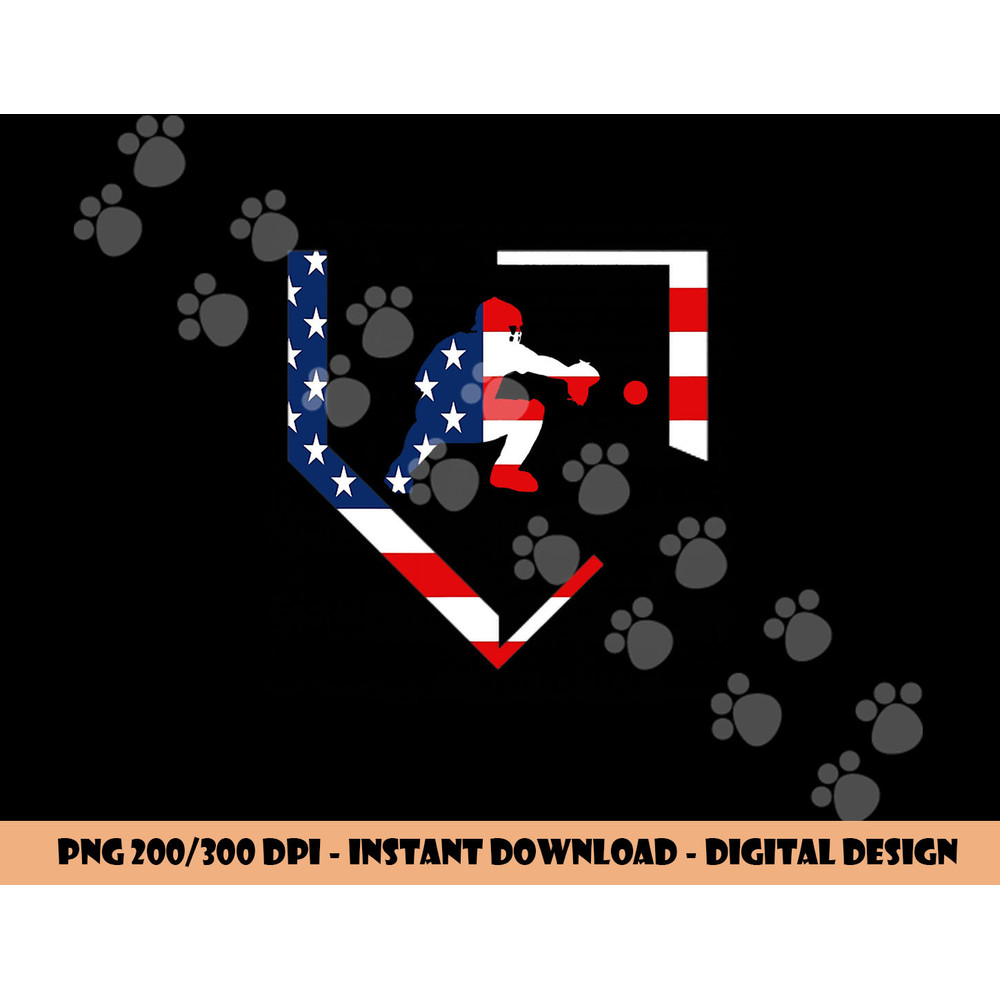 American Flag Graphic Baseball Catcher Gear Baseballin Gift png, sublimation copy.jpg