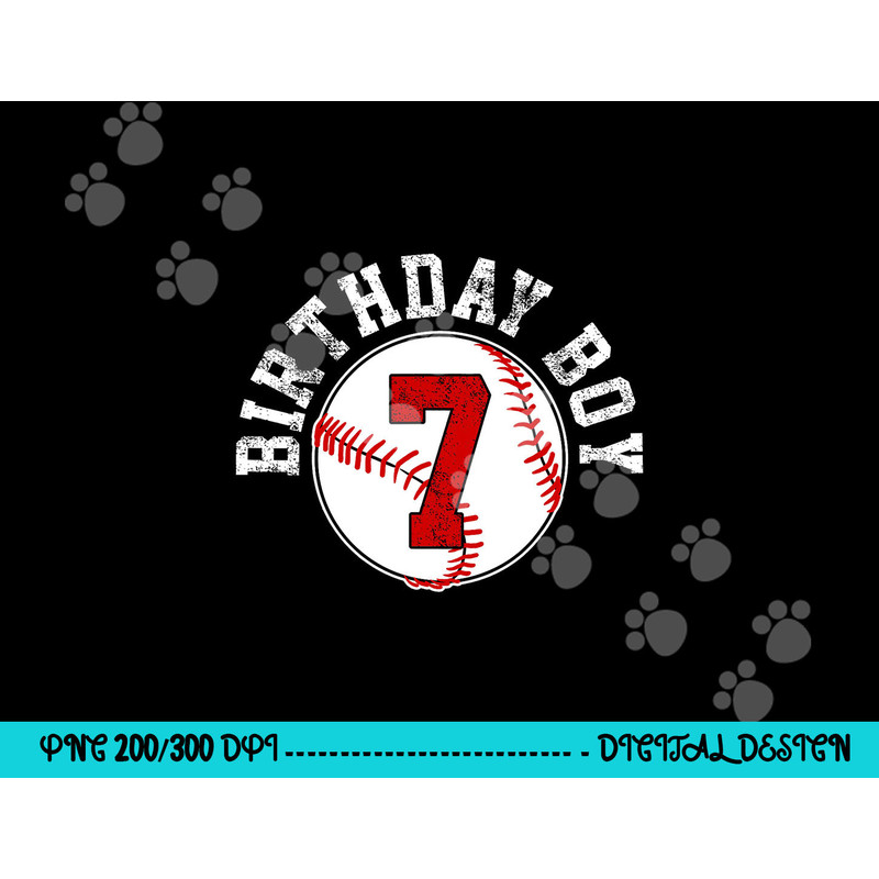 Baseball 7th Birthday Party 7 Years Old Gift png, sublimation copy.jpg