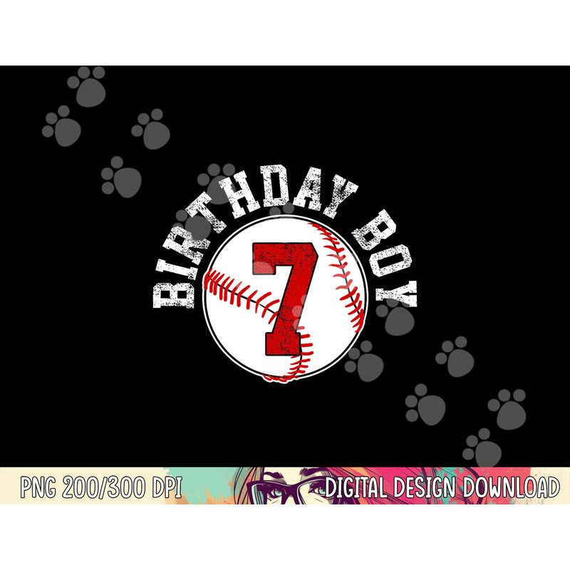 Baseball 7th Birthday Party 7 Years Old Gift png, sublimation copy.jpg