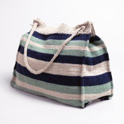 Bag Knitting Pattern for women handbag instruction handmade tutorial PDF digital
