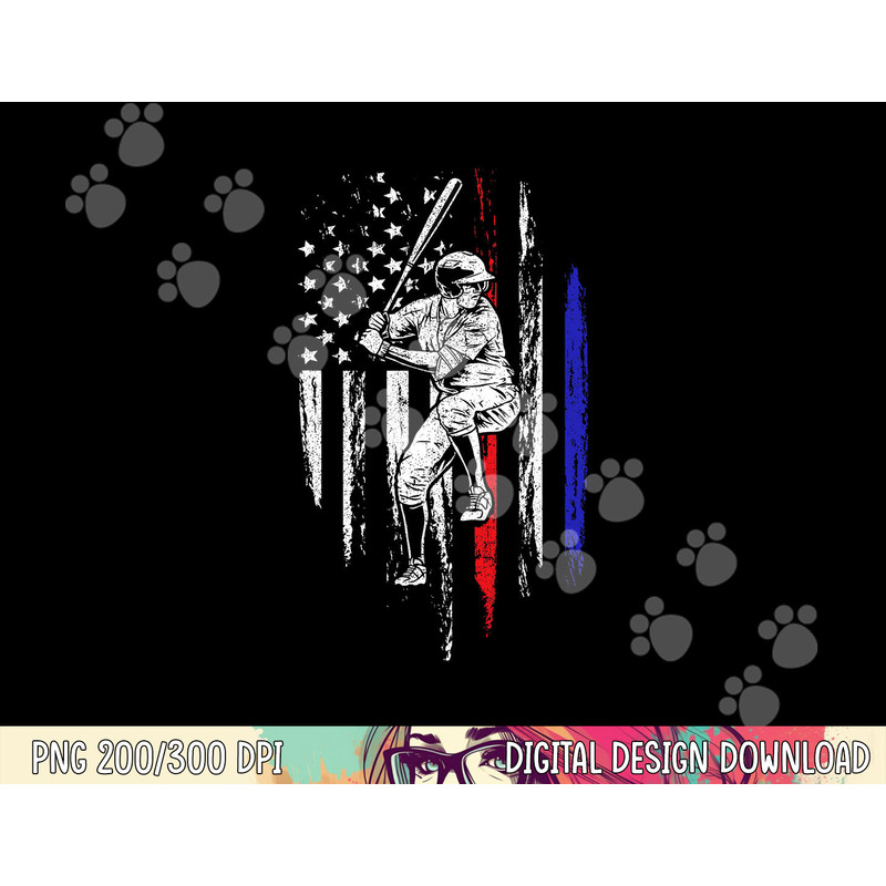 Baseball American Flag Batter Hitting USA 4th Of July Gift png, sublimation copy.jpg