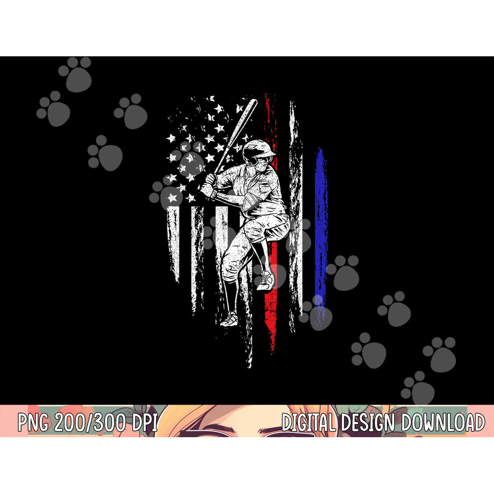 Baseball American Flag Batter Hitting USA 4th Of July Gift png, sublimation copy.jpg