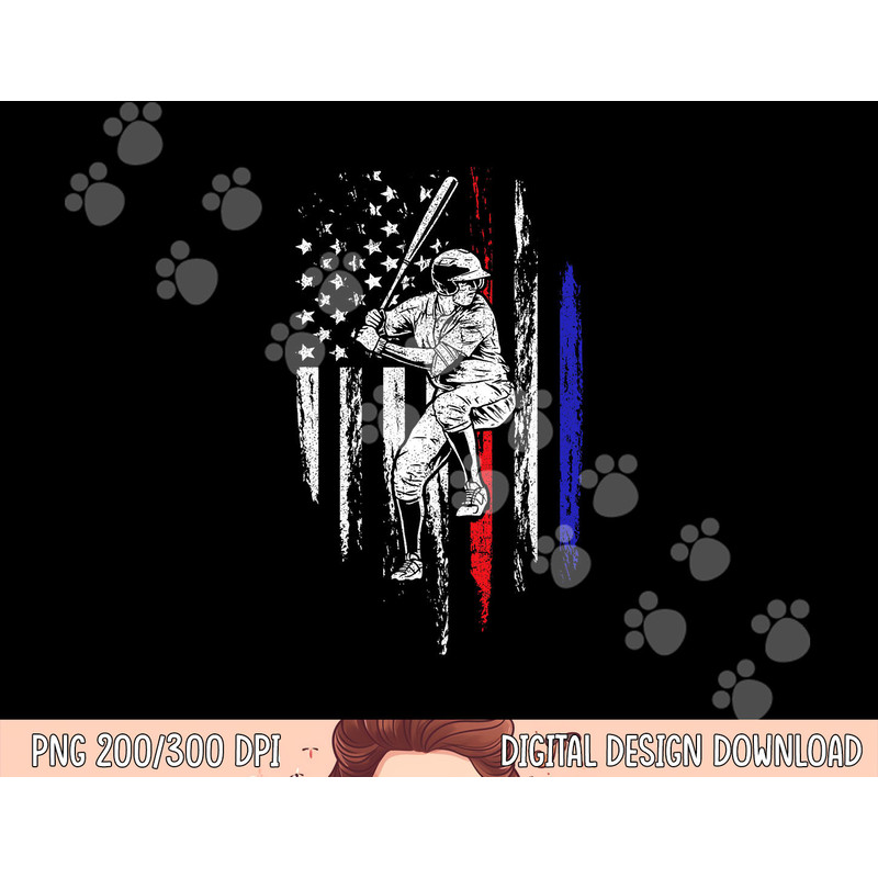 Baseball American Flag Batter Hitting USA 4th Of July Gift png, sublimation copy.jpg
